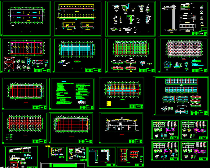 铁岭二层全钢结构超市图纸
